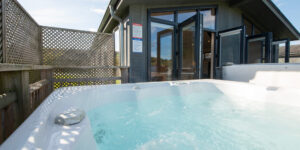 Two bedroom lodge with hot tub